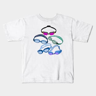 Cool Swimming Goggles Kids T-Shirt